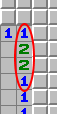 Wzorzec „1-2-2-1”, przykład 1, oznaczony